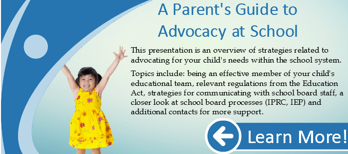 A Parent's Guide to Advocacy at School - Barrie 