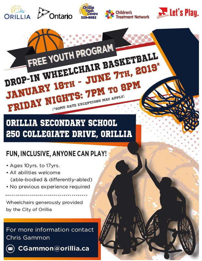 Youth Drop In Wheelchair Basketball- Orillia