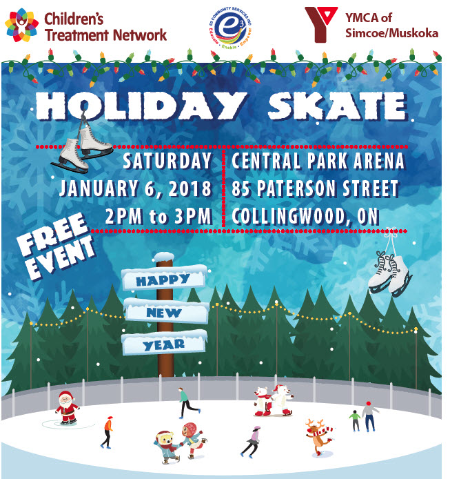 Free Holiday Skate hosted by CTN, Collingwood YMCA and E3 Community Services