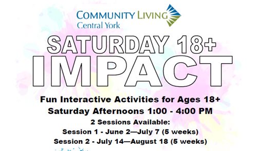 18+ IMPACT Respite Night - 10 week sessions - with Community Living Newmarket/Aurora District