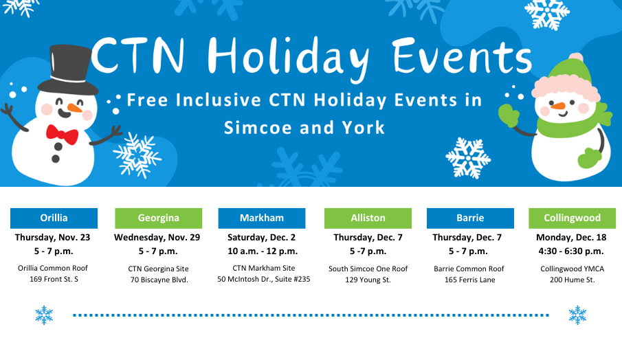 CTN’s Inclusive Holiday Events start this month!