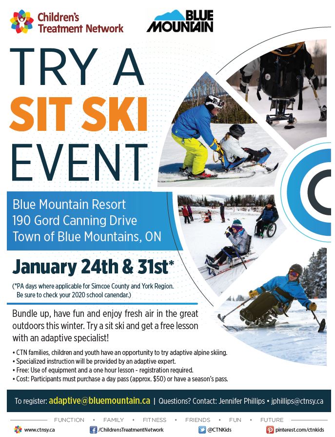 Try a Sit Ski at Blue Mountain - Collingwood 