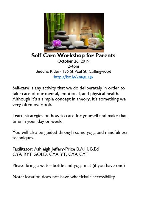 Self-Care Yoga and Mindfulness Workshop- Collingwood