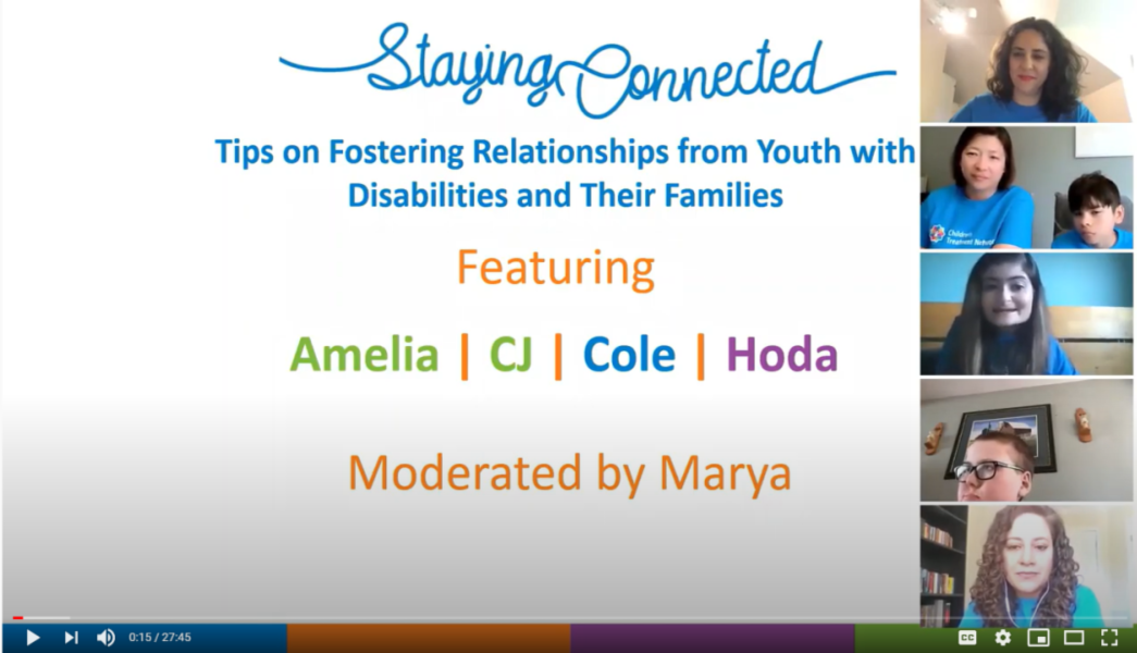 Staying Connected: Tips on Fostering Relationships from Youth with Disabilities and their Families