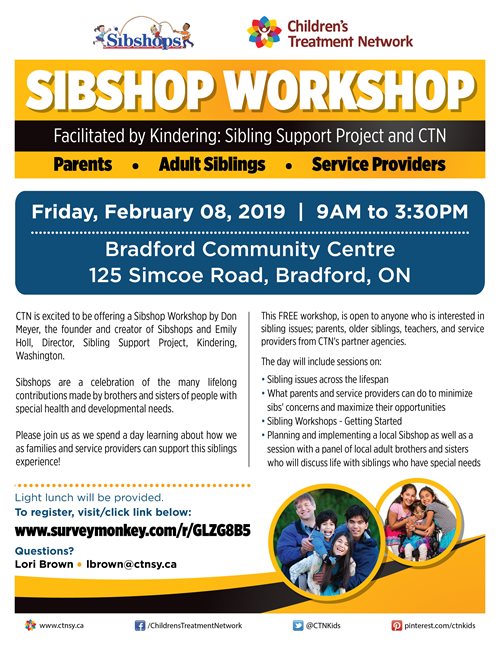 FREE SibShop Workshop for Parents and Caregivers- Bradford