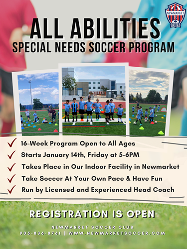 Newmarket Soccer Club - All Abilities Special Needs Soccer Program - Newmarket