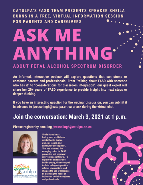 Catulpa - Ask Me Anything About Fetal Alcohol Spectrum Disorder (FASD) - Online