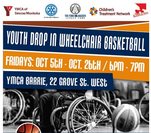 Youth Drop In Wheelchair Basketball- Barrie